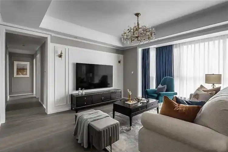 130㎡轻奢美式,复古与高级灰色彩搭配,气质满分