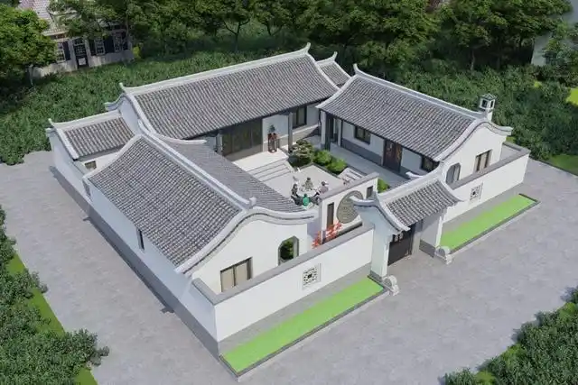 农村自建房图纸:小巧精致三合院