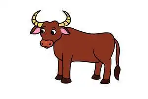 牛的头部然后画出身体和一些花纹接下来涂上颜色就十二生肖简笔画大全