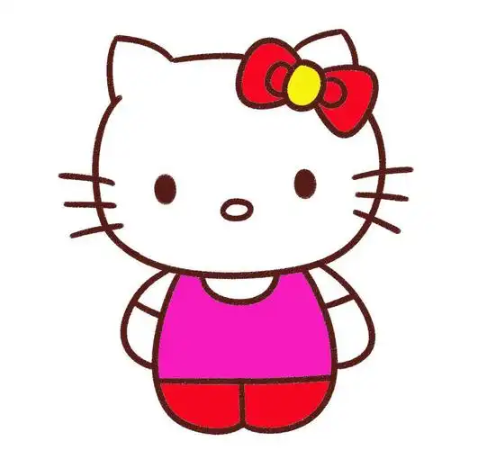 kitty猫怎么画简单又可爱凯蒂猫简笔画图片凯蒂猫(hellokitty)简笔画