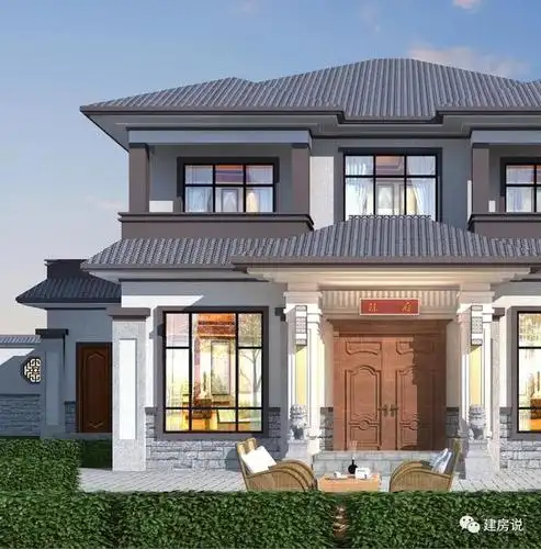 农村建房图纸:33万盖一套新中式别墅,大家都说你家是书香世家