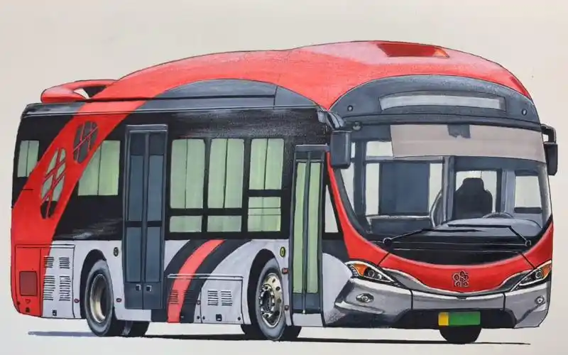 手绘银隆城市公交车,喜欢吗
