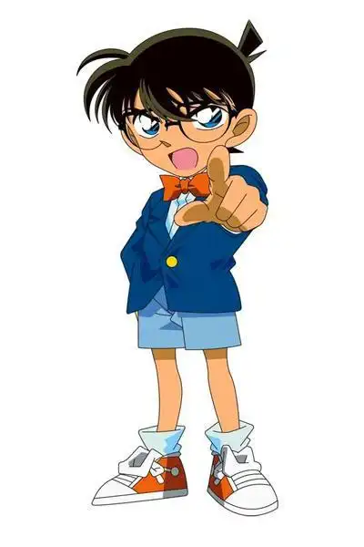 简笔画柯南彩色