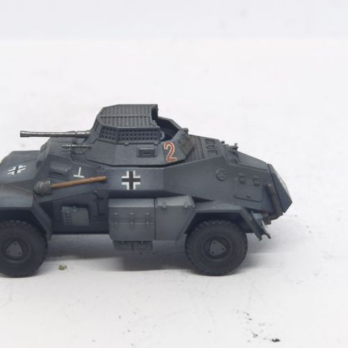 222装甲车树脂打印车经典德国灰色涂装!cm技法阴影色分色工艺!