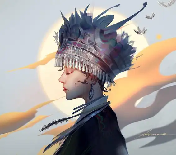 苗家姑娘速涂|插画|创作习作|亦齐 - 原创作品 - 站酷 (zcool)