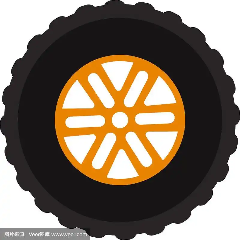 汽车车轮卡通平