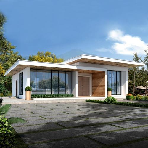 123一层别墅农村现代设计图纸全套网红单层新款自建房屋平顶简单