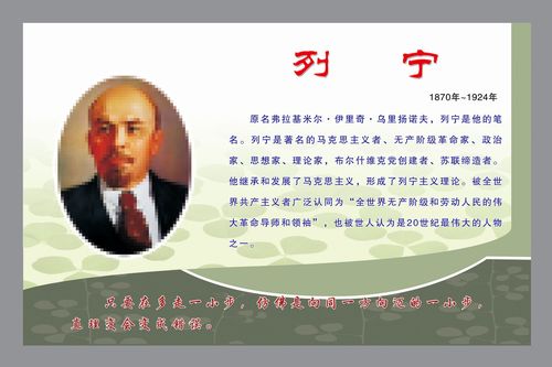 650海报印制定制展板素材687校园文化历史名人列宁简介
