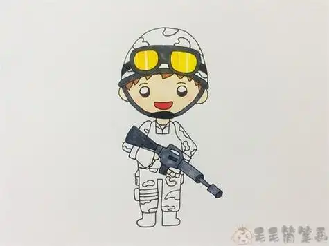 陆军简笔画特种兵怎么画简单人物简笔画简笔画大全特种兵简笔画教学