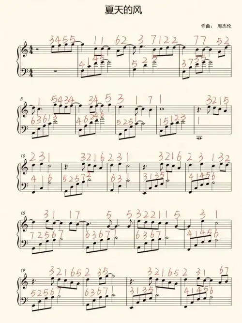066基础成人小白秒上手注简谱夏天的风
