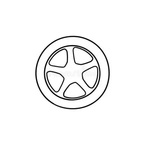 五颜六色的简笔画车轮