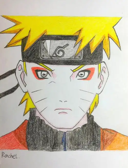 画画的日常  #绘画临摹  #漩涡鸣人  #火影忍者  #彩铅临摹  今淌是