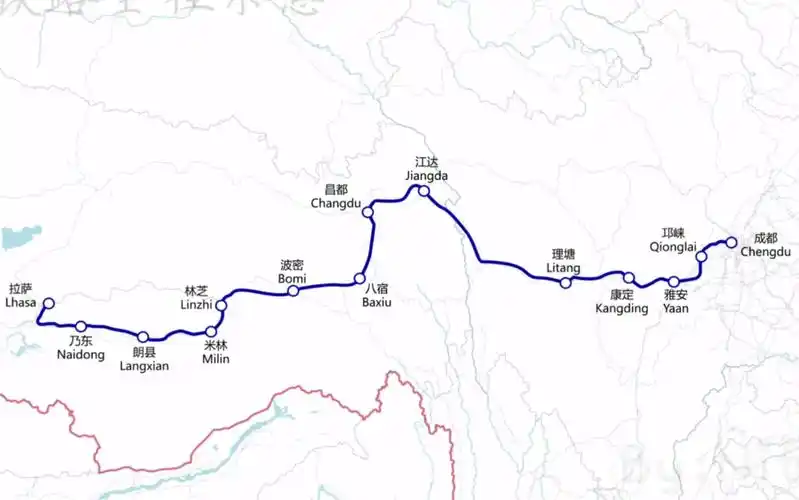 川藏铁路具体走向公示非官方