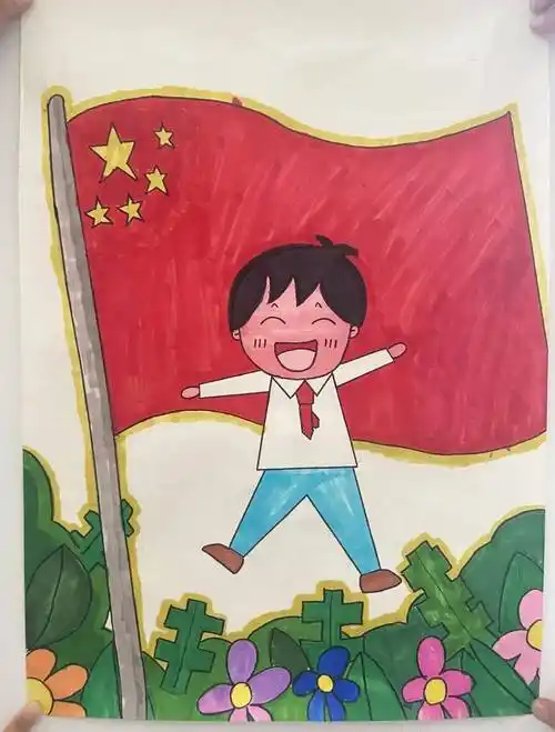 薪火相传跟党走作品展示② ——小学绘画篇_红色