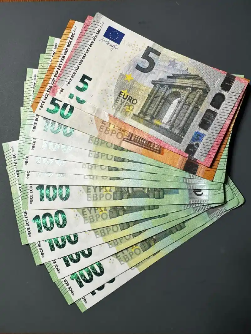 前几天去银行换的1000欧元纸币欣赏 话说现在真的缺外汇现钞,银行说