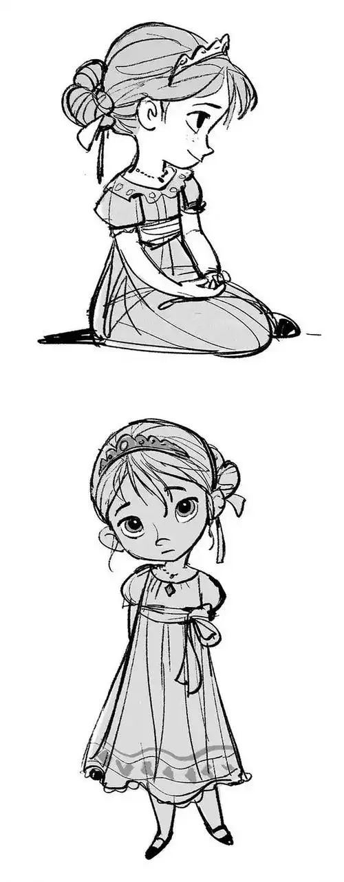 【迪士尼时光机】一组又萌又帅的迪士尼动画人物手稿