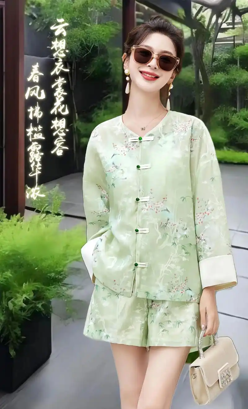 新中式夏季轻奢套装来了