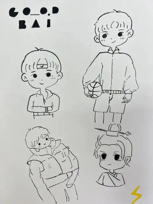 白敬亭q版漫画goodbai临摹