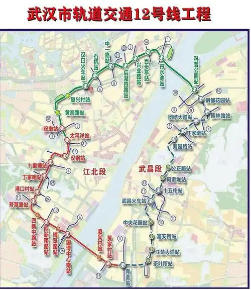 12号线地铁线路图 武汉地铁12号线路图-徐拾记官网