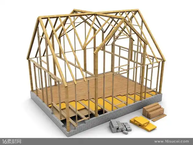 木结构建筑物高清图片