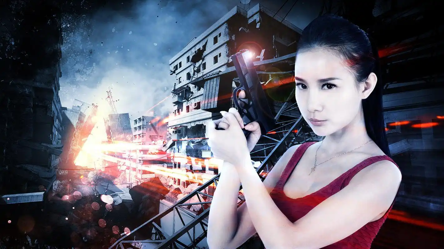 机枪性感美女个性美电脑桌面壁纸