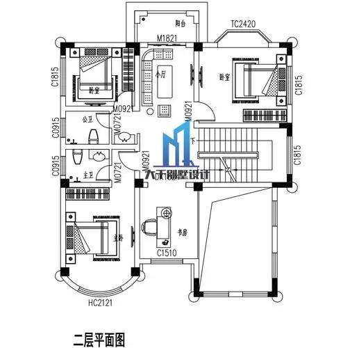 欧式三层别墅设计图平面图