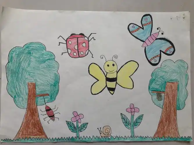 二年级下学期美术课绘画成果