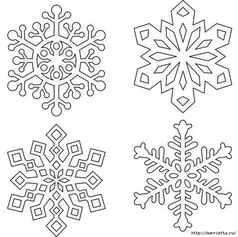 各种各样的剪纸雪花窗花的剪纸方法窗花形式边框简笔画春字窗花简笔画