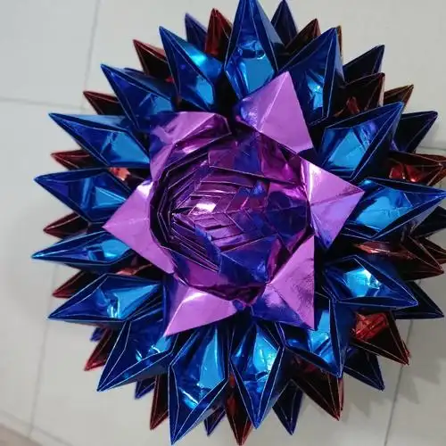 五彩七彩金色银色大张2535叠莲花手工折纸补财聚财转运 金色100张