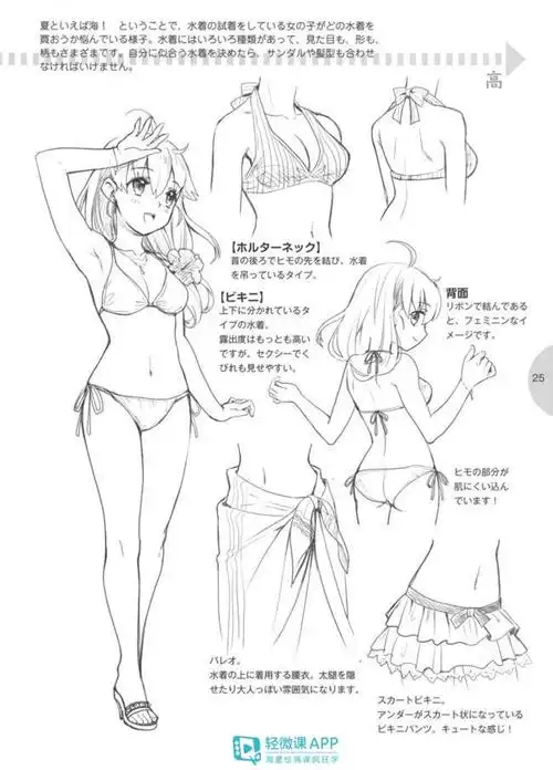 动漫少女服装的画法参考轻微课图文素材