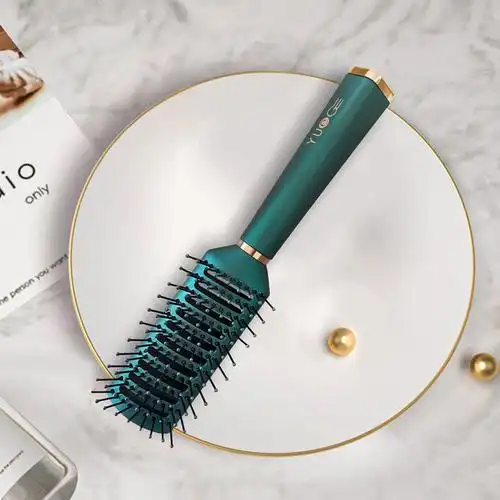 网红气囊梳子女学生韩版按摩卷发梳春季放静电梳ins 孔雀绿-78 卷发梳