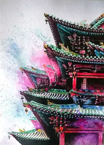 100个城市绘画图鉴#手绘#绘画#彩铅#水溶彩铅 2018.10.30/热度:31