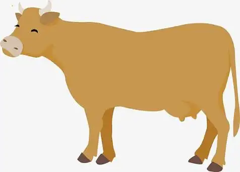 卡通老黄牛矢量素材