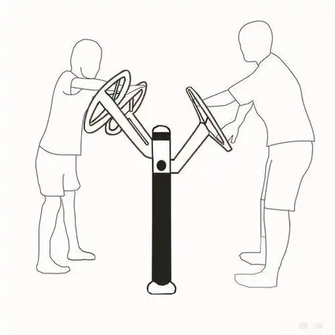 小区的健身中心简笔画