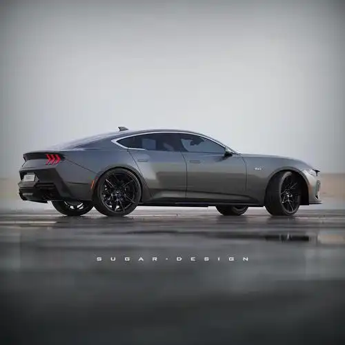 全新福特野马s650四门轿跑车效果图看起来非常漂亮,这是设计