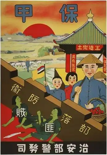 伪满洲国的彻底洗脑40余张宣传画看那时是怎样蛊惑人心的