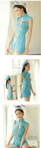 霏慕feeetmoi成人用品情趣内衣性感角色扮演其他锦纶露臀露胸空姐制服