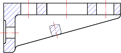 重合断面画法与标注重合断面为不对称图形时,应标出剖切符号及箭头