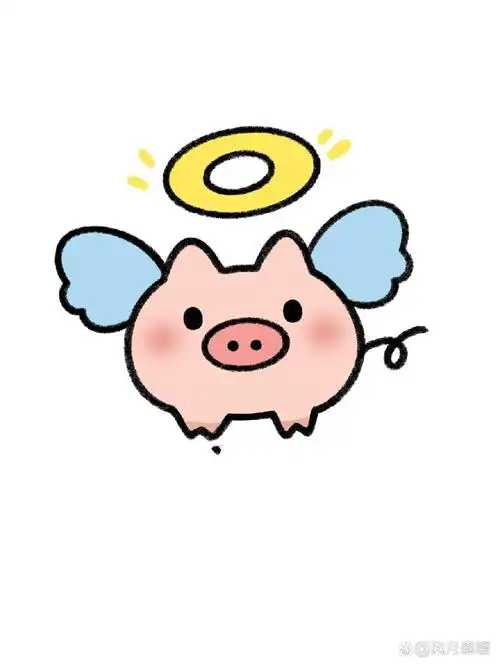 飞天小猪天使7315手残党学简笔画附教程