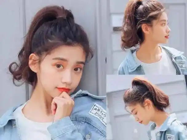 党们的4款"高马尾扎发",简单又减龄,3分钟就能学会~_头发_刘海_妹纸