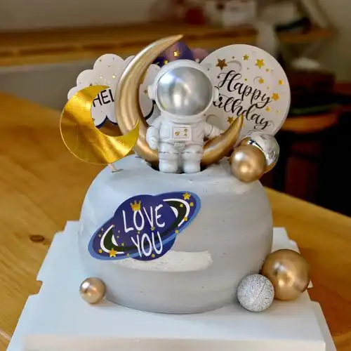 星球航天员宇航员男神男孩女孩儿童卡通生日蛋糕北京同城新鲜生日蛋糕