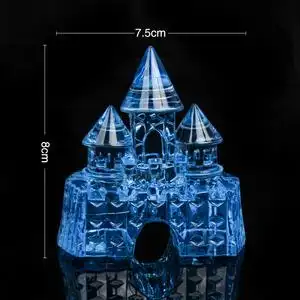 儿童宝石玩具钻石水晶城堡亚克力塑料摆件大号装饰小女孩公主礼物
