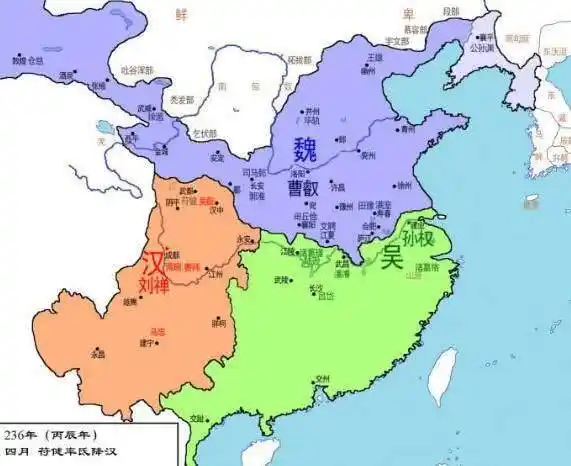 为啥地图上看上去三国版图都差不多可魏国实力却远强其它两家