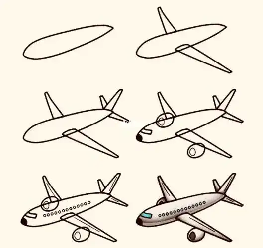 飞机简笔画