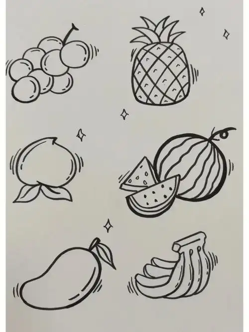 今日绘画21水果蔬菜简笔画