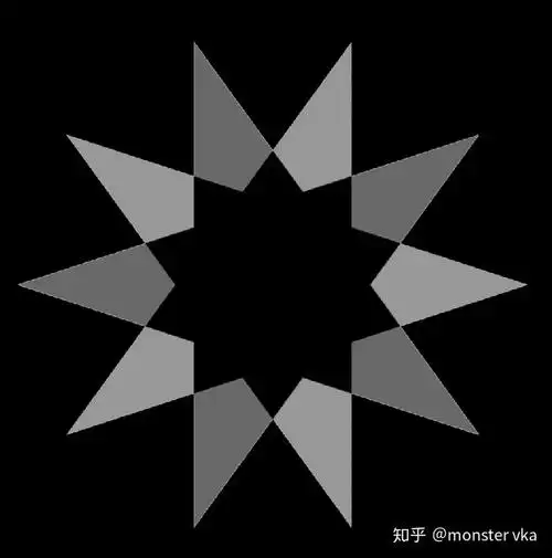 基本规律完成后需要用星星代替原本的多边形,五角星自带节点不需要