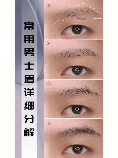 常用男士眉全网最详细分解不信你学不会