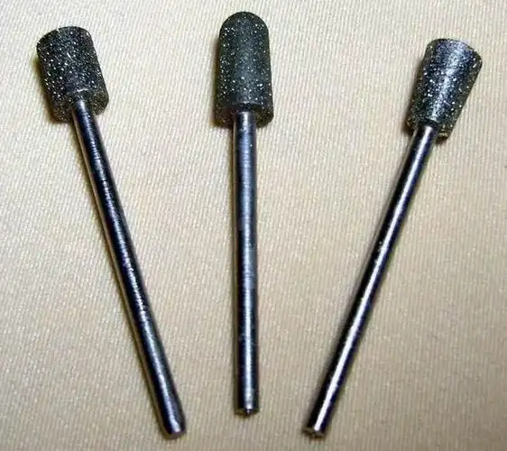 热销翡翠玉石用1mm枣核 橄榄 玉雕工具-金刚石磨头磨针(10j50)