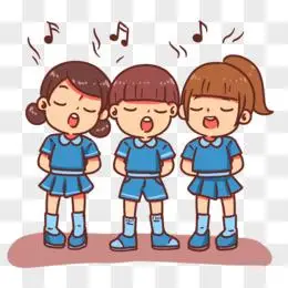 合唱人物手绘插画pngpsd手绘卡通儿童唱诗班pngpsd麦克风乐器素材矢量