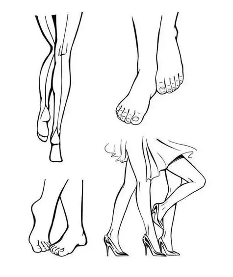 腿简笔画女生腿简笔画